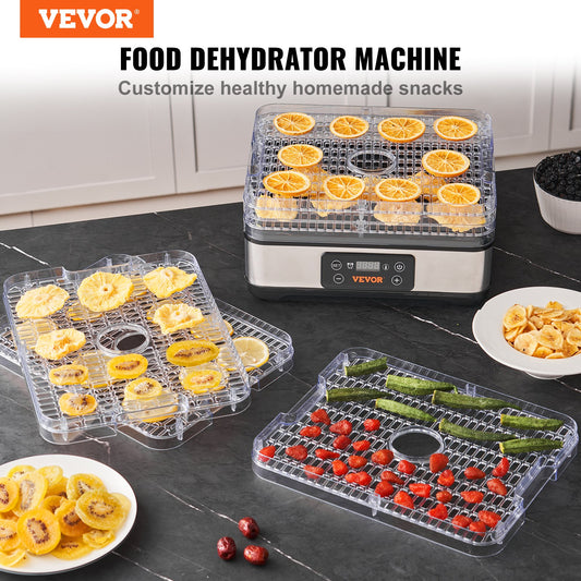 5-Tray Digital Food Dehydrator Machine - 300W Electric Dryer with Adjustable Timer & Temperature for Jerky, Fruits, and Pet Treats