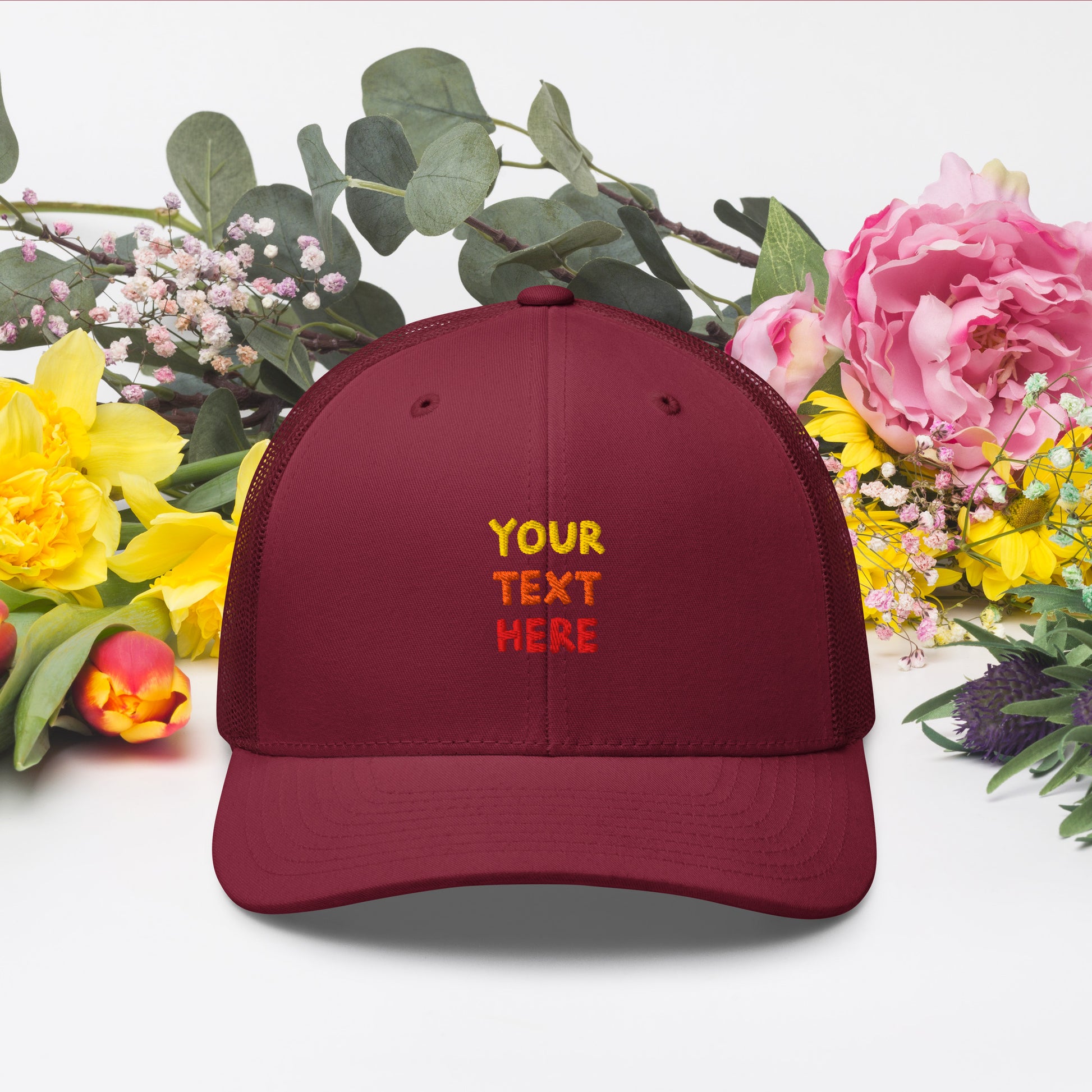 retro-trucker-hat-cranberry-front-699858df511df - TriLuxora