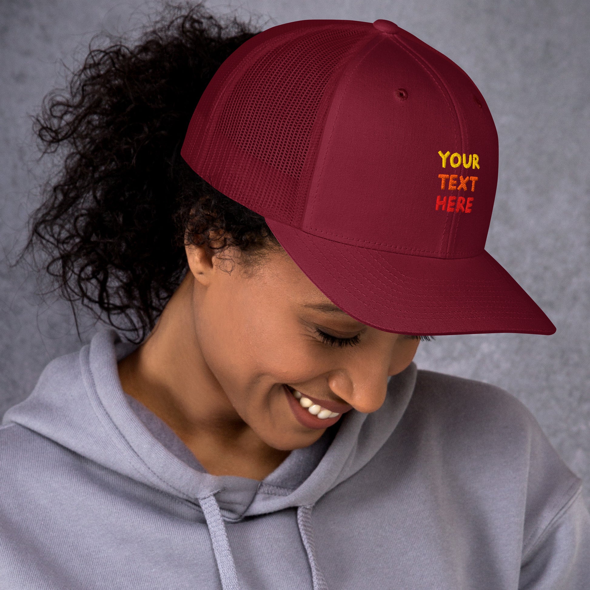 retro-trucker-hat-cranberry-right-699858df4ee9c - TriLuxora