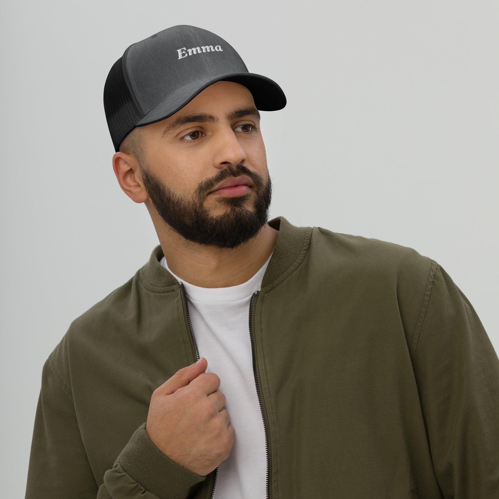 retro-trucker-hat-dark-heather-gray-front-6998587485051 - TriLuxora