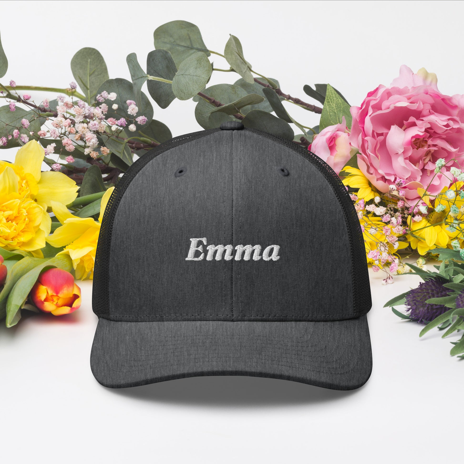 retro-trucker-hat-dark-heather-gray-front-6998587487f9c - TriLuxora