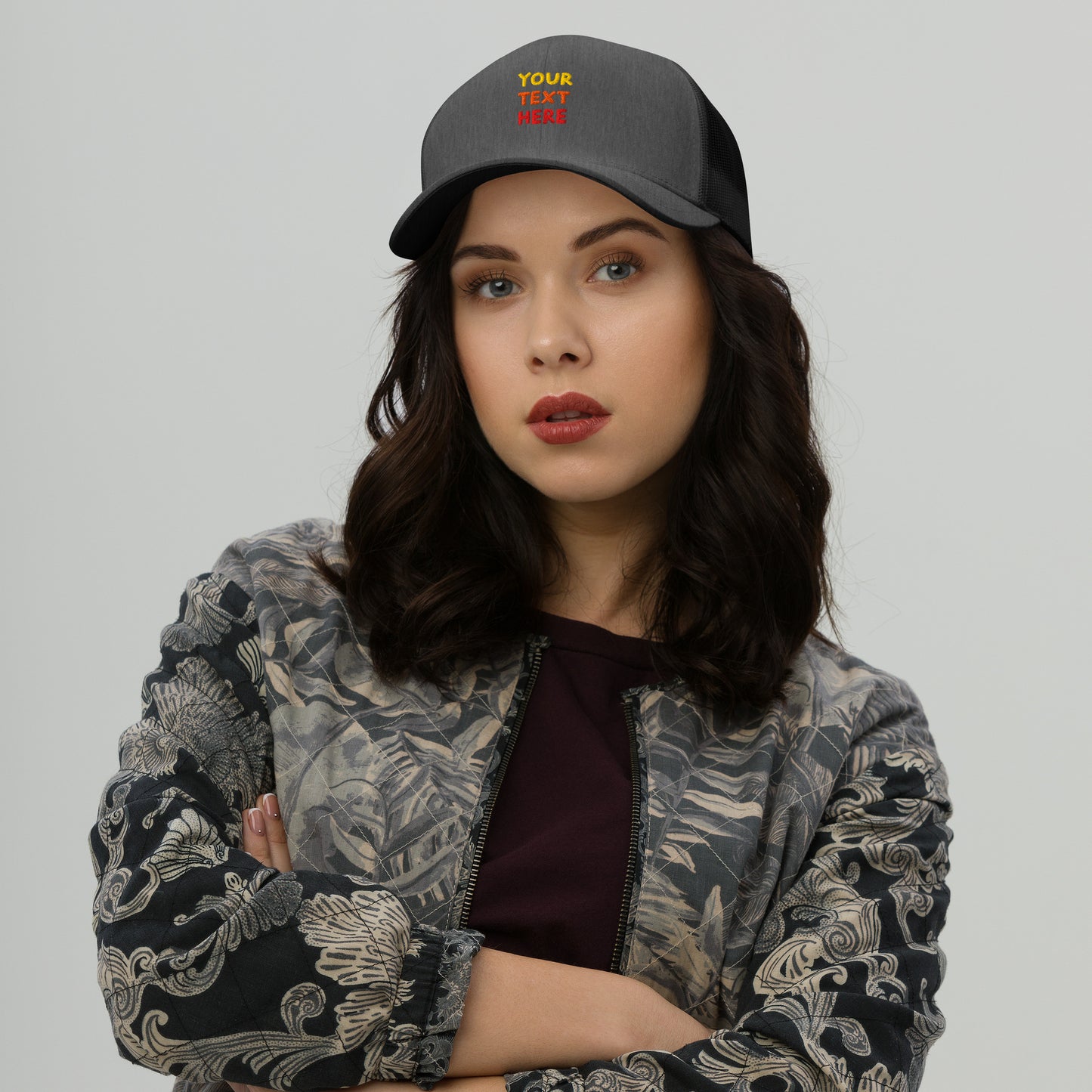 retro-trucker-hat-dark-heather-gray-front-699858df4f8ba - TriLuxora