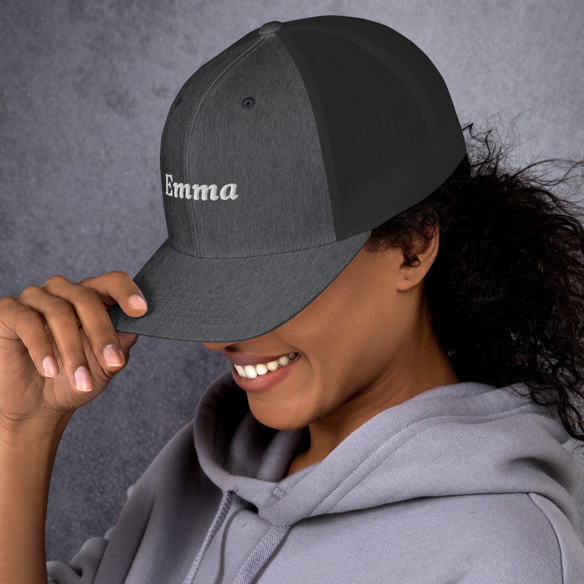 retro-trucker-hat-dark-heather-gray-left-6998587481469 - TriLuxora