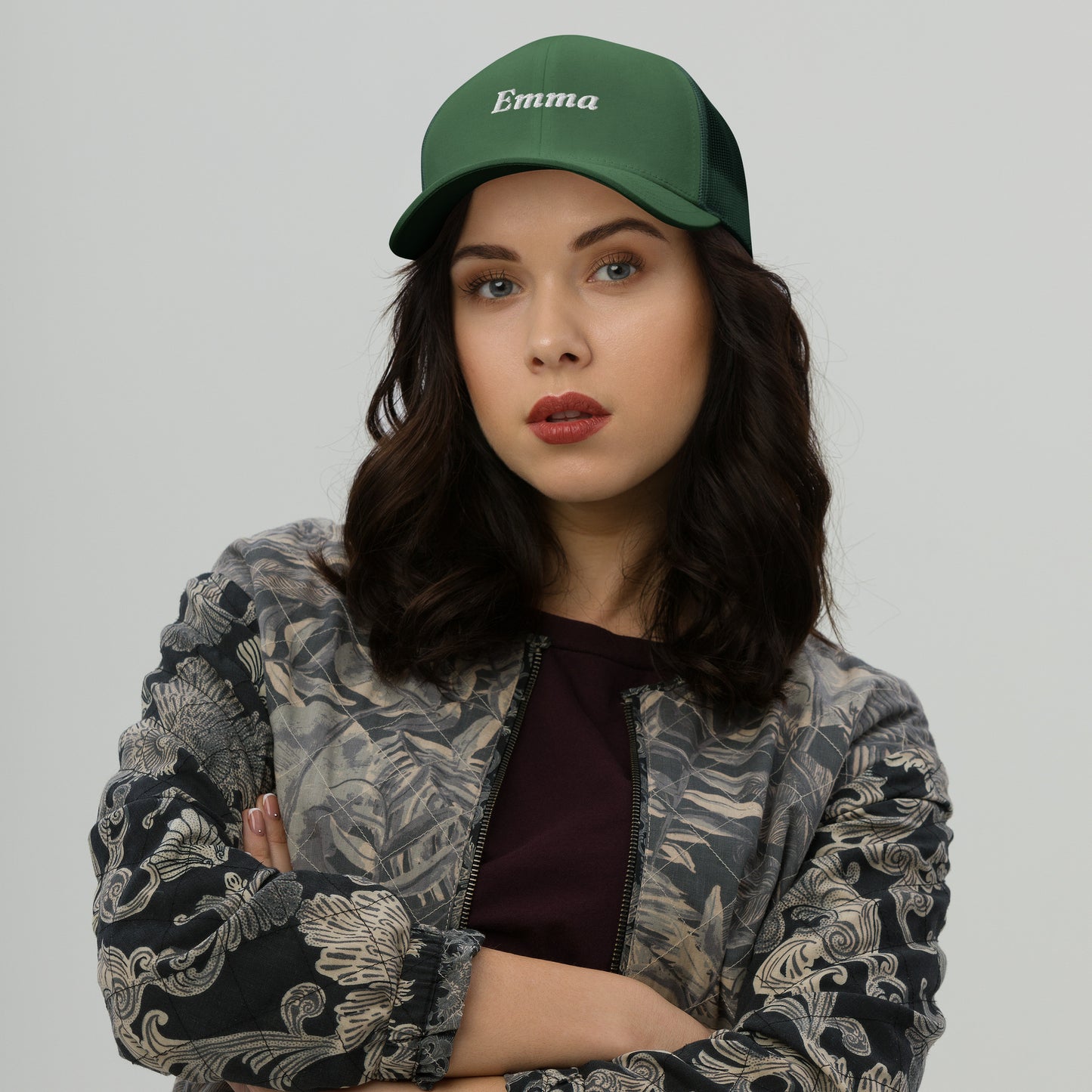 retro-trucker-hat-evergreen-front-699858748418d - TriLuxora