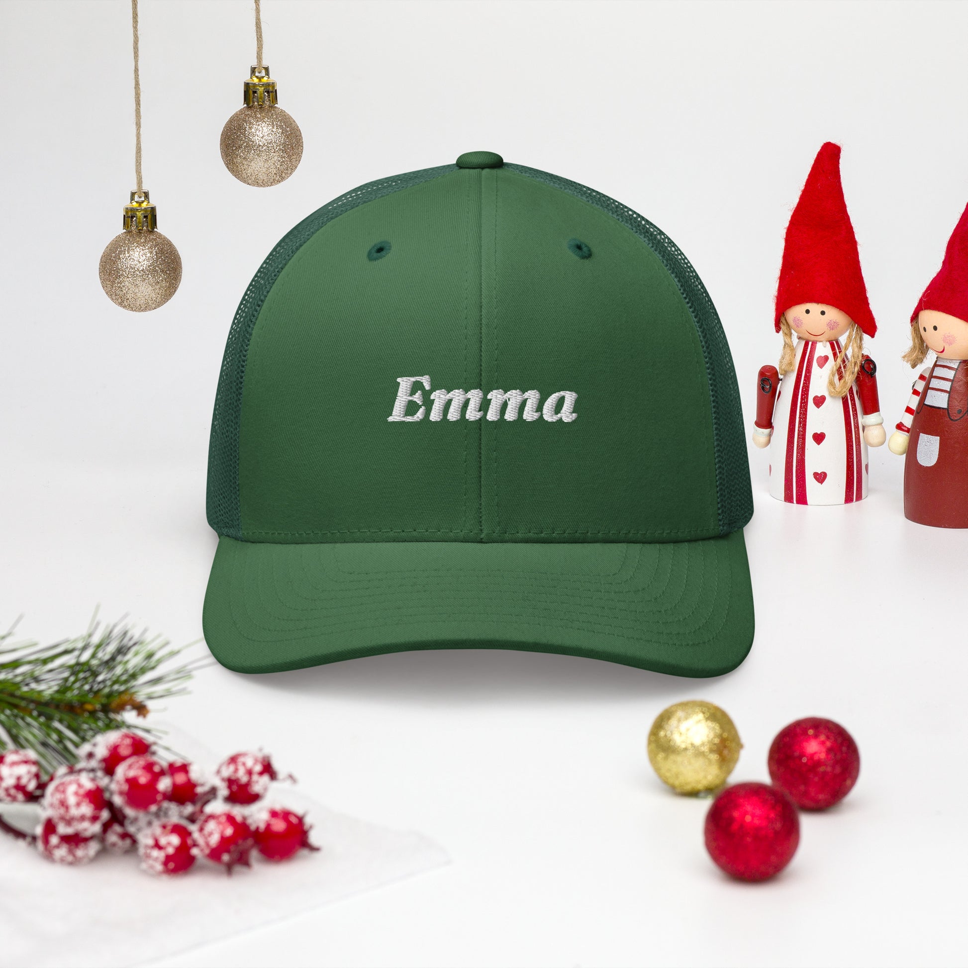 retro-trucker-hat-evergreen-front-699858748605d - TriLuxora