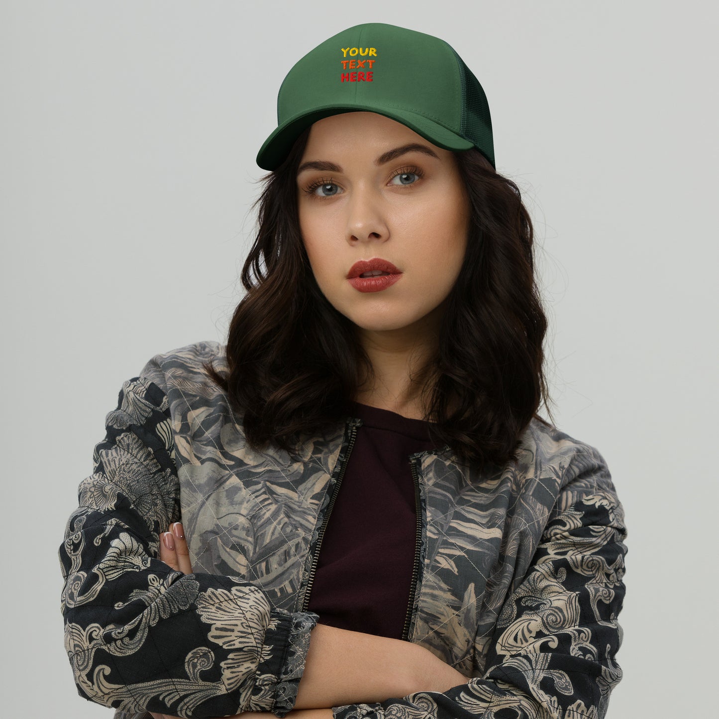 retro-trucker-hat-evergreen-front-699858df4f954 - TriLuxora