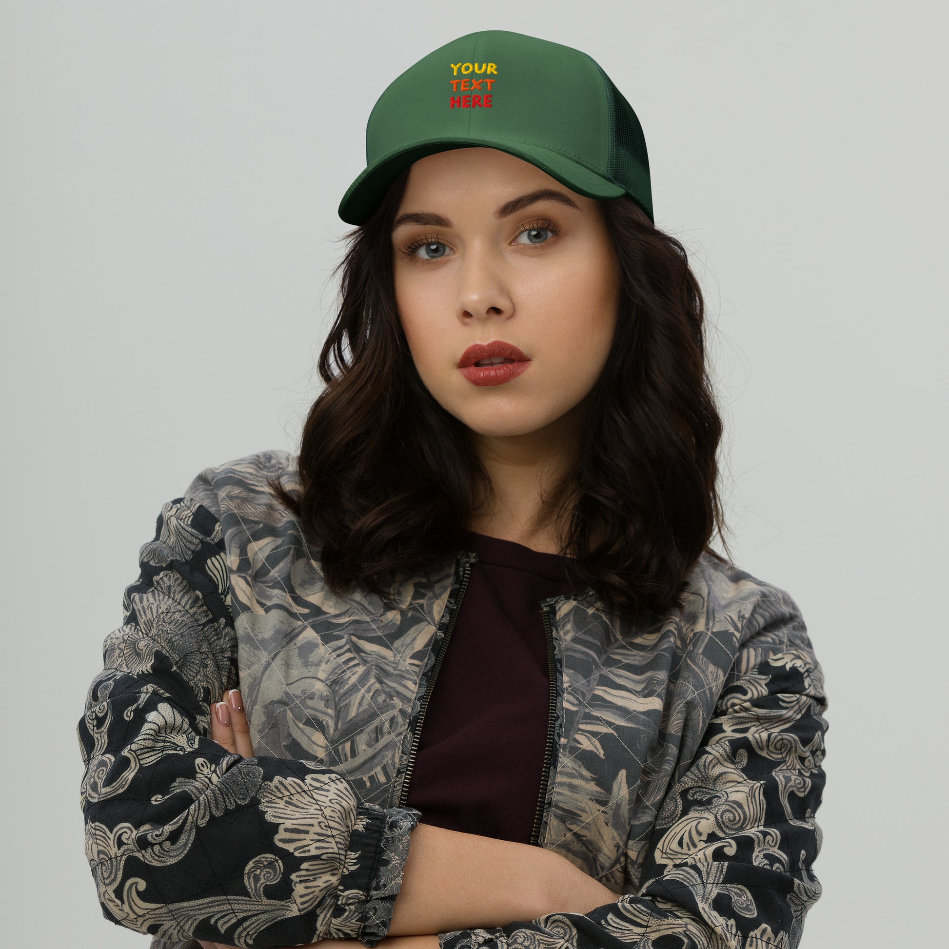 retro-trucker-hat-evergreen-front-699858df4f954 - TriLuxora