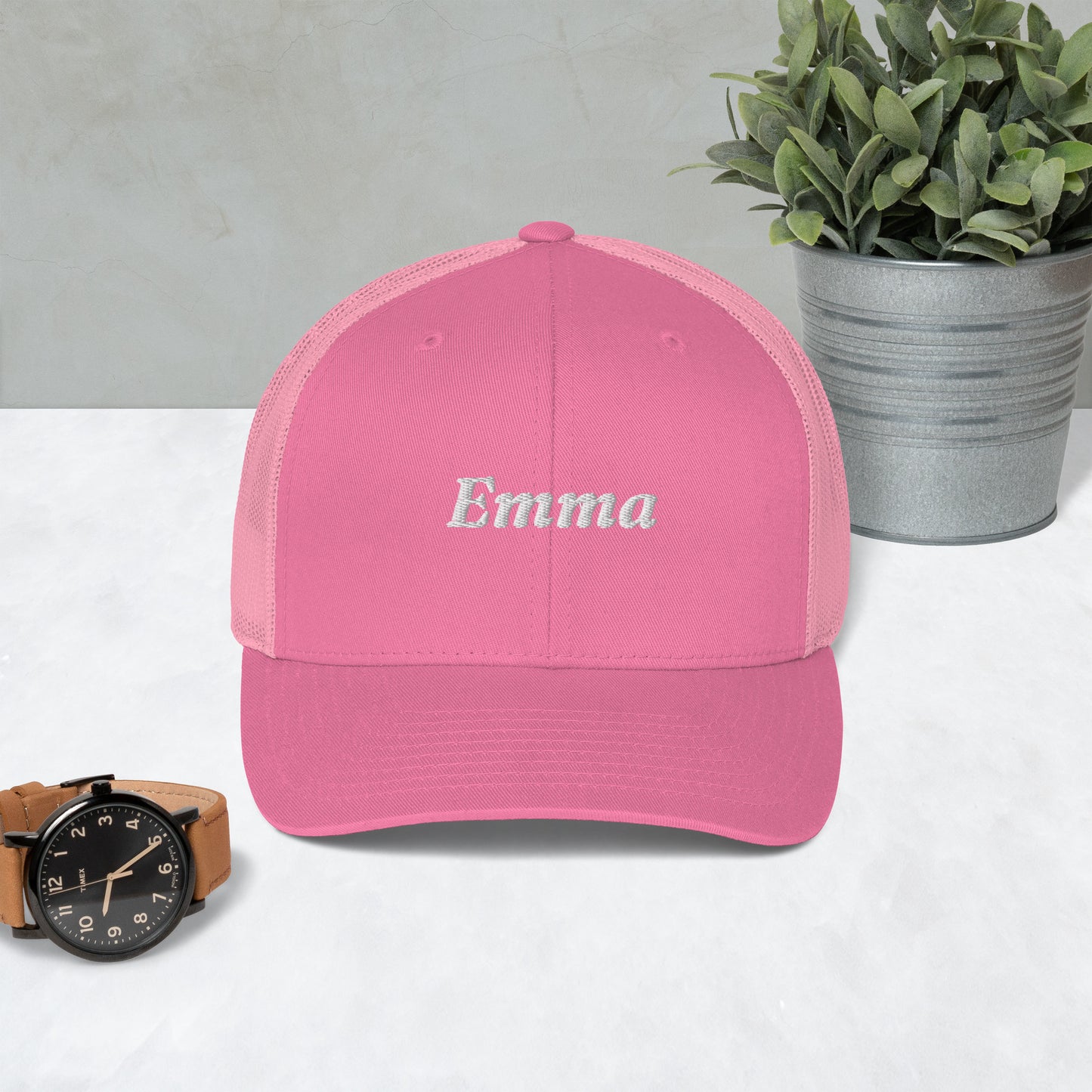 retro-trucker-hat-pink-front-6998587483117 - TriLuxora