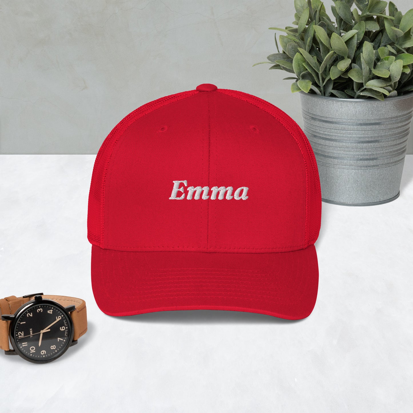 retro-trucker-hat-red-front-699858748316d - TriLuxora