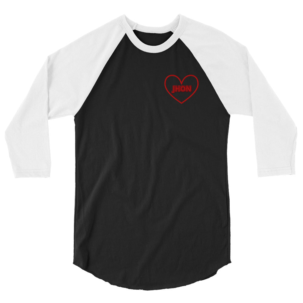 unisex-34-sleeve-raglan-shirt-black-white-front-69994ce5d3f3a - TriLuxora