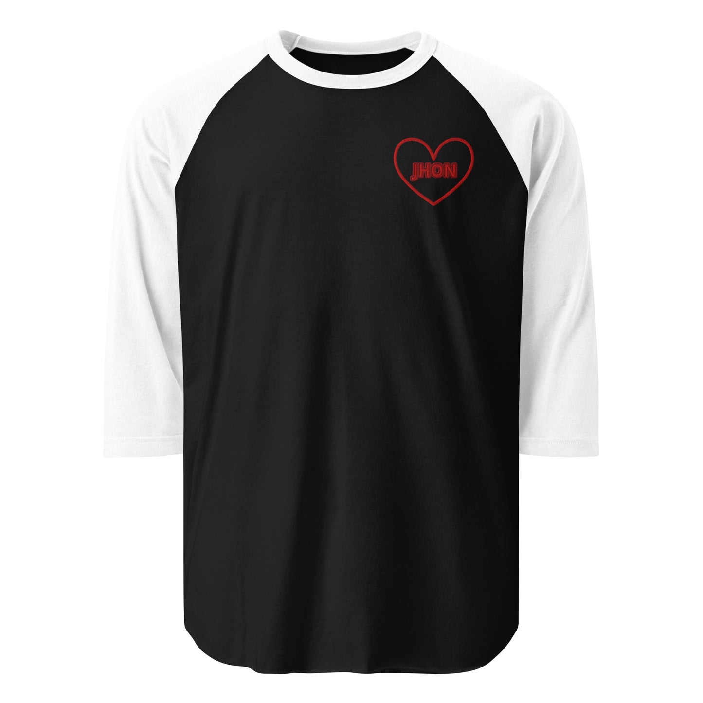 unisex-34-sleeve-raglan-shirt-black-white-front-69994ce5d5e2e - TriLuxora