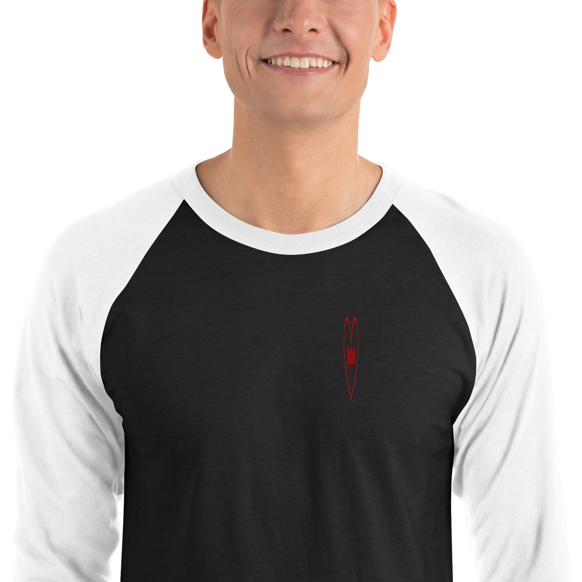 unisex-34-sleeve-raglan-shirt-black-white-zoomed-in-69994ce5d4570 - TriLuxora