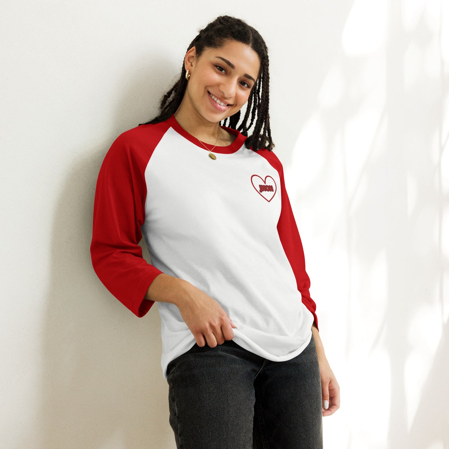 unisex-34-sleeve-raglan-shirt-white-red-front-69994ce5d58ba - TriLuxora