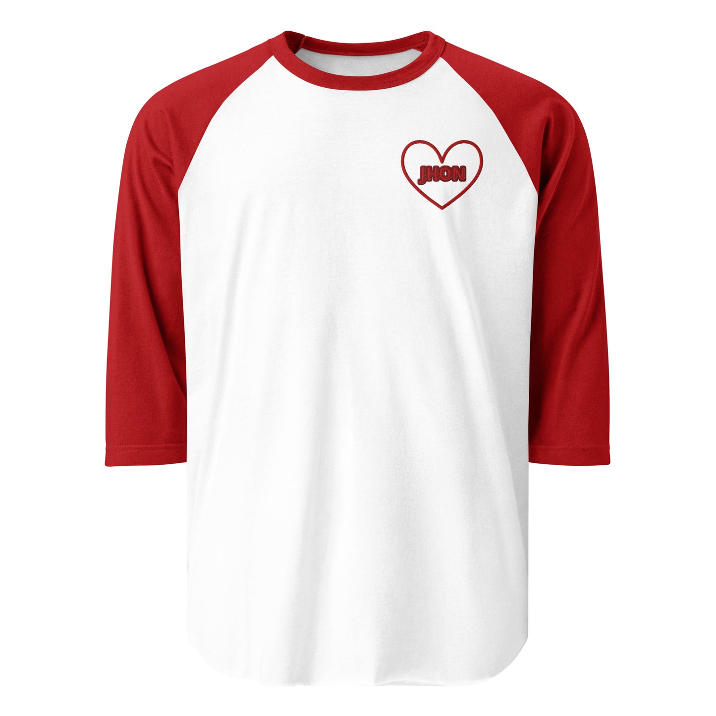 unisex-34-sleeve-raglan-shirt-white-red-front-69994ce5d5f17 - TriLuxora