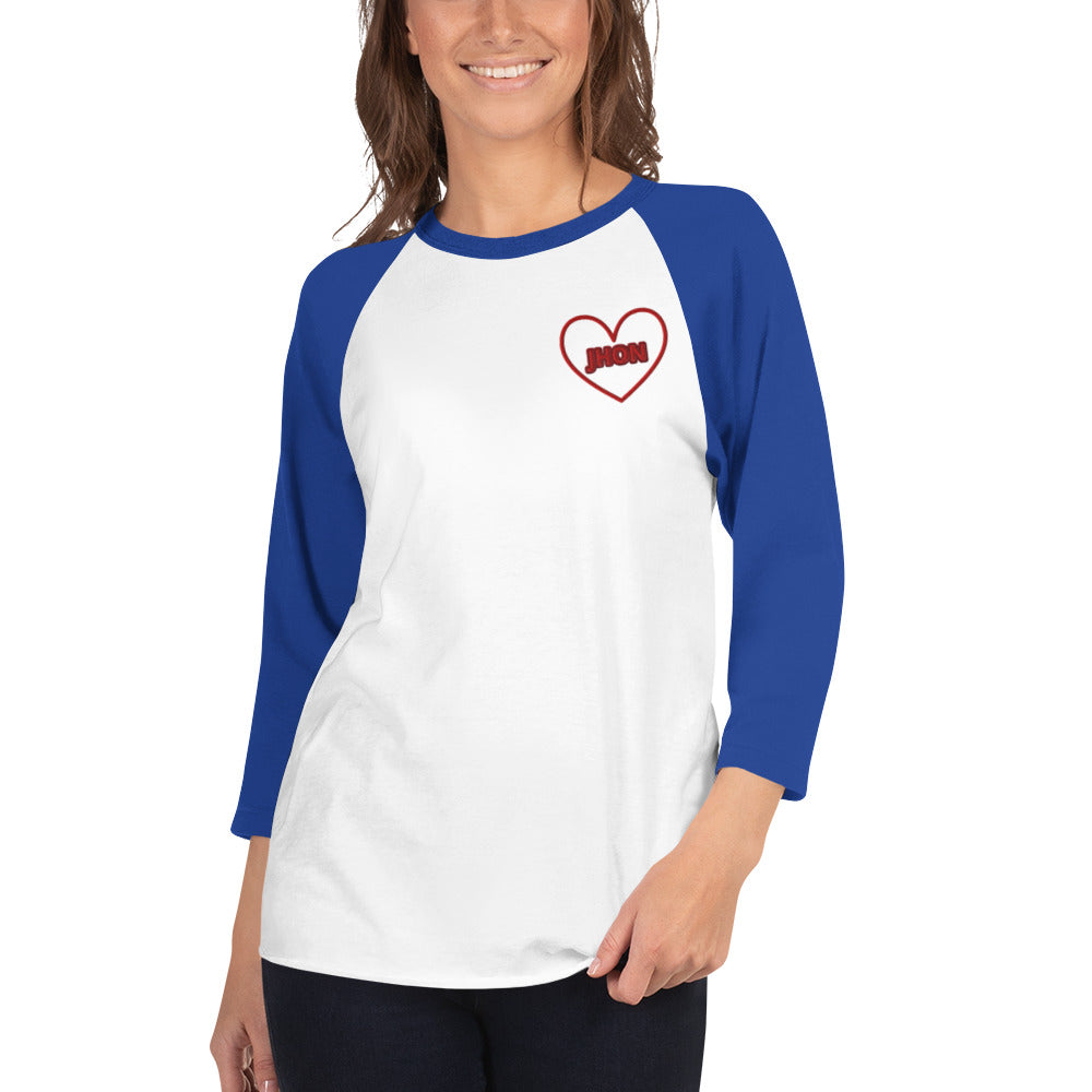 unisex-34-sleeve-raglan-shirt-white-royal-front-69994ce5d3a37 - TriLuxora