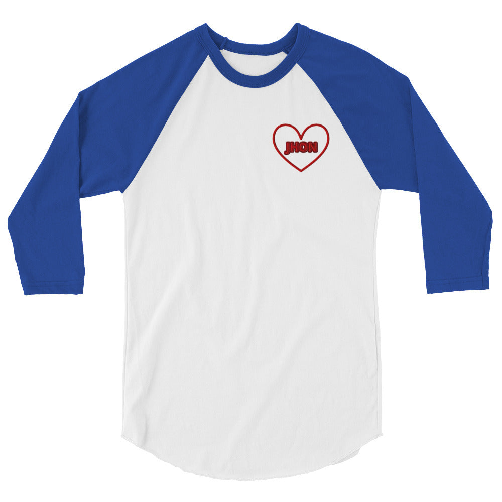 unisex-34-sleeve-raglan-shirt-white-royal-front-69994ce5d408f - TriLuxora
