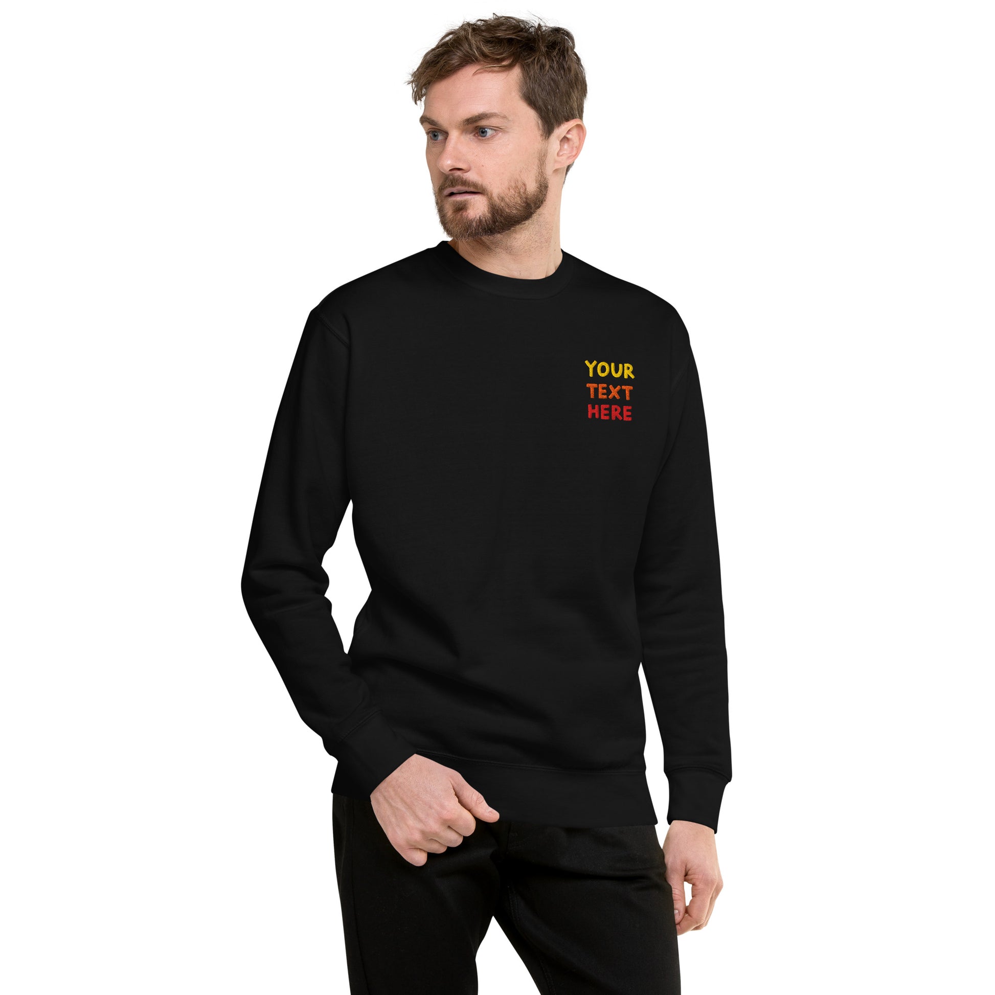 unisex-premium-sweatshirt-black-front-69994e62a5074 - TriLuxora