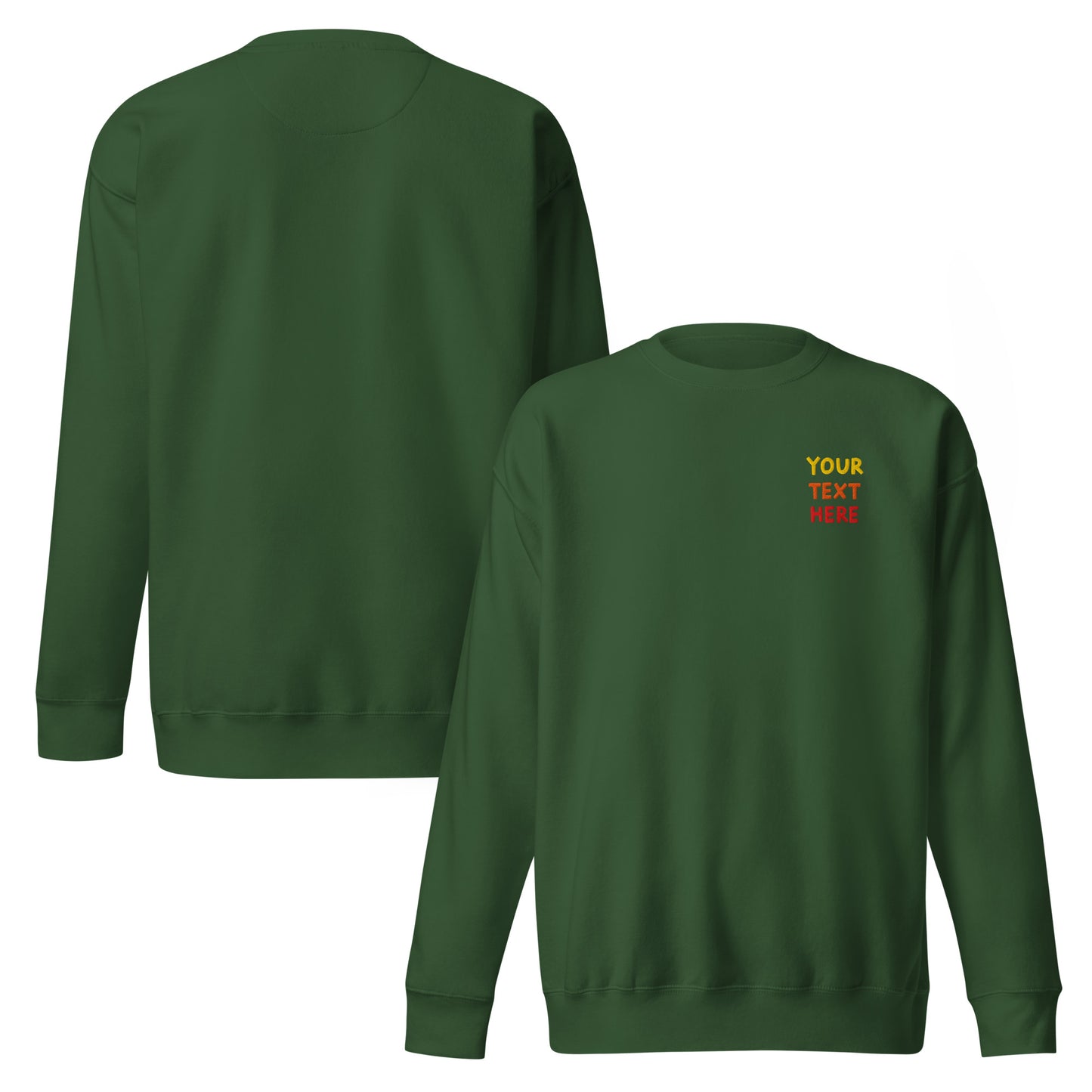 unisex-premium-sweatshirt-forest-green-front-and-back-69994e62b0c47 - TriLuxora